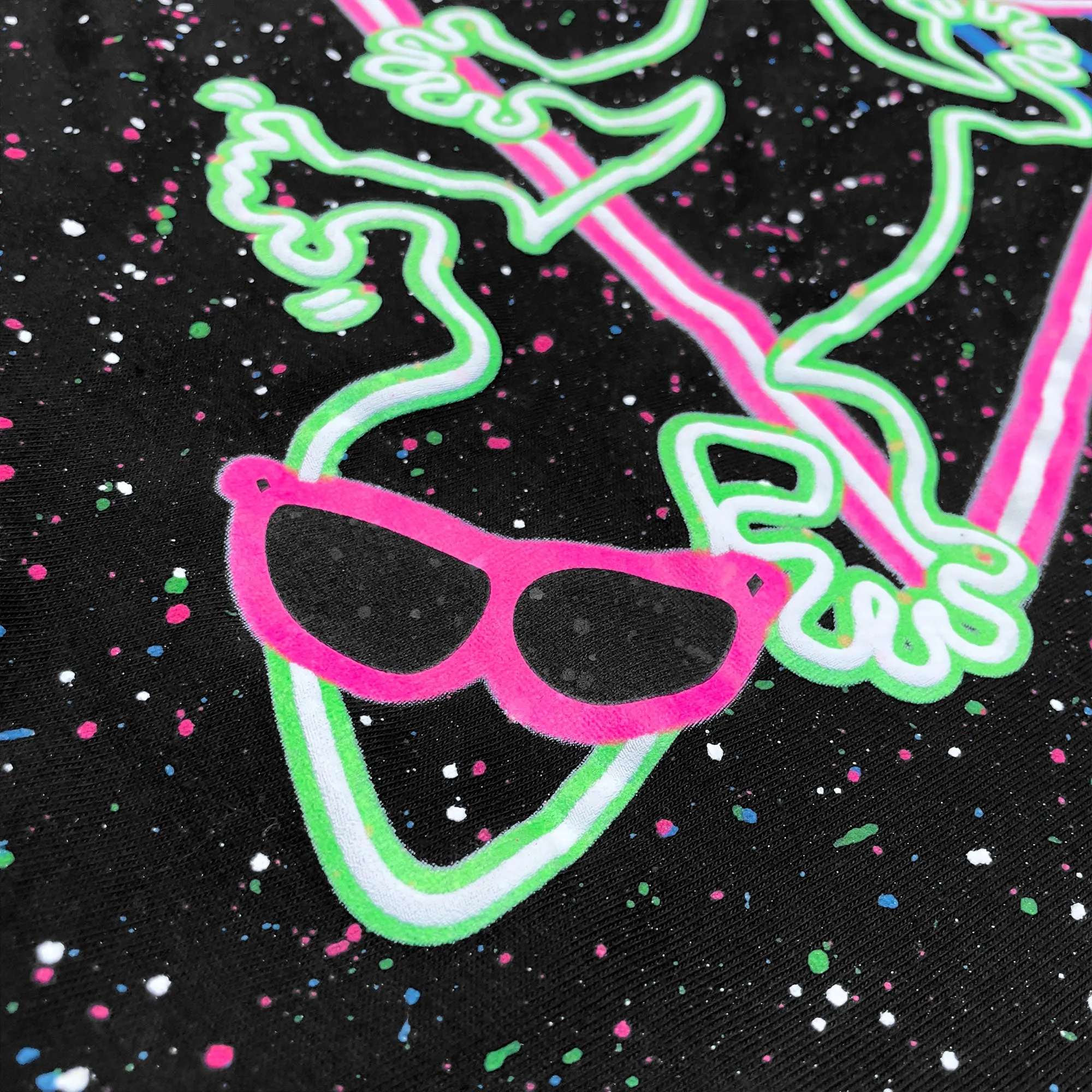 Neon Nightclub Glow-In-The-Dark Retro Splatter