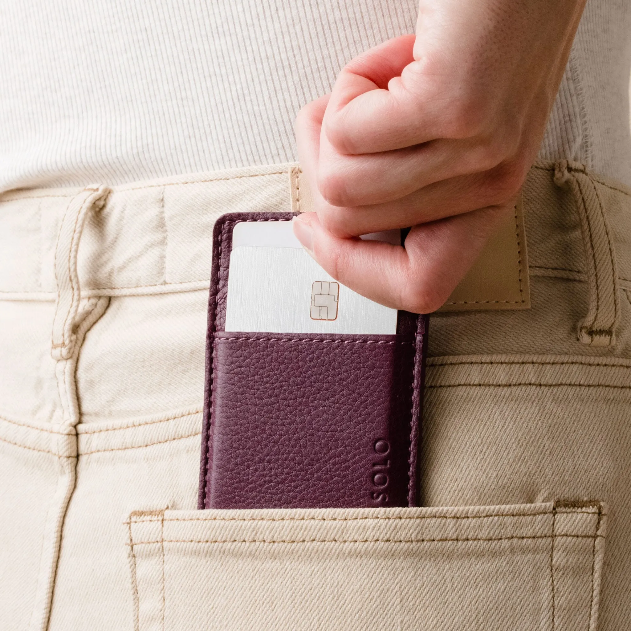 Nico Card Case Wallet Plum