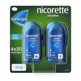 Nicorette Cools 2mg Lozenge ICY MINT 4X20 Lozenges