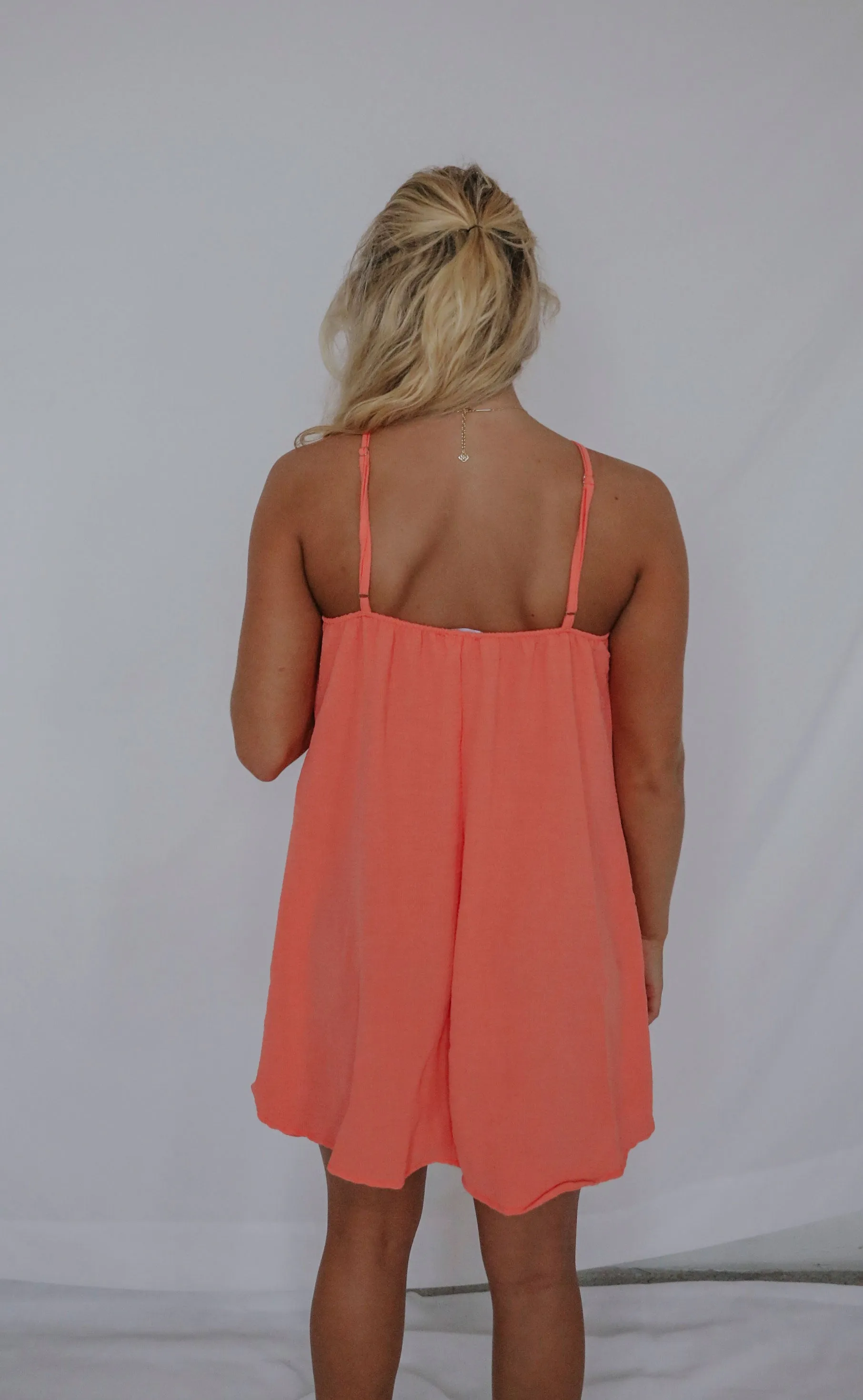 not strangers dress - coral