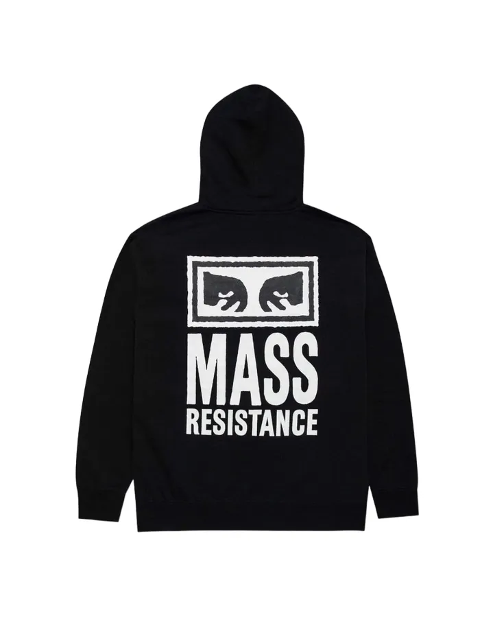 Obey Sweatshirt Mass Resistance Hood 112842784E black