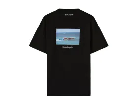 Palm Angels Getty Speedboat Classic Tee-Black/White/Multi