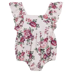 Pearl Floral Luna Romper - Pink