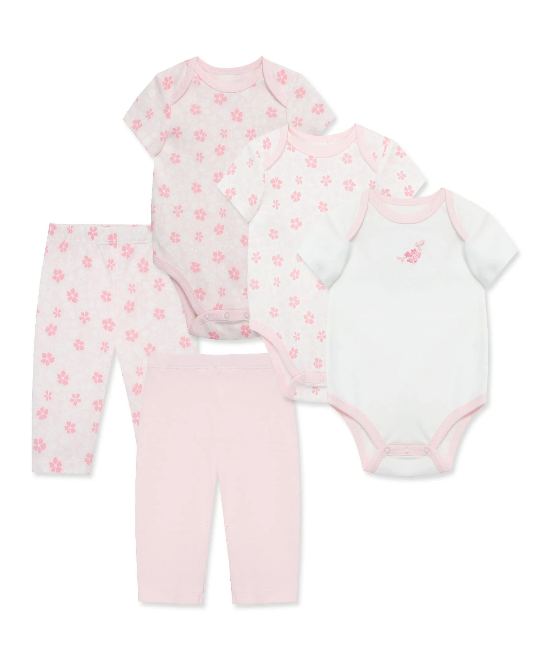 Petals 5-Piece Bodysuit & Pant Set