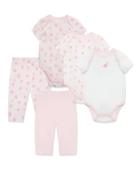 Petals 5-Piece Bodysuit & Pant Set