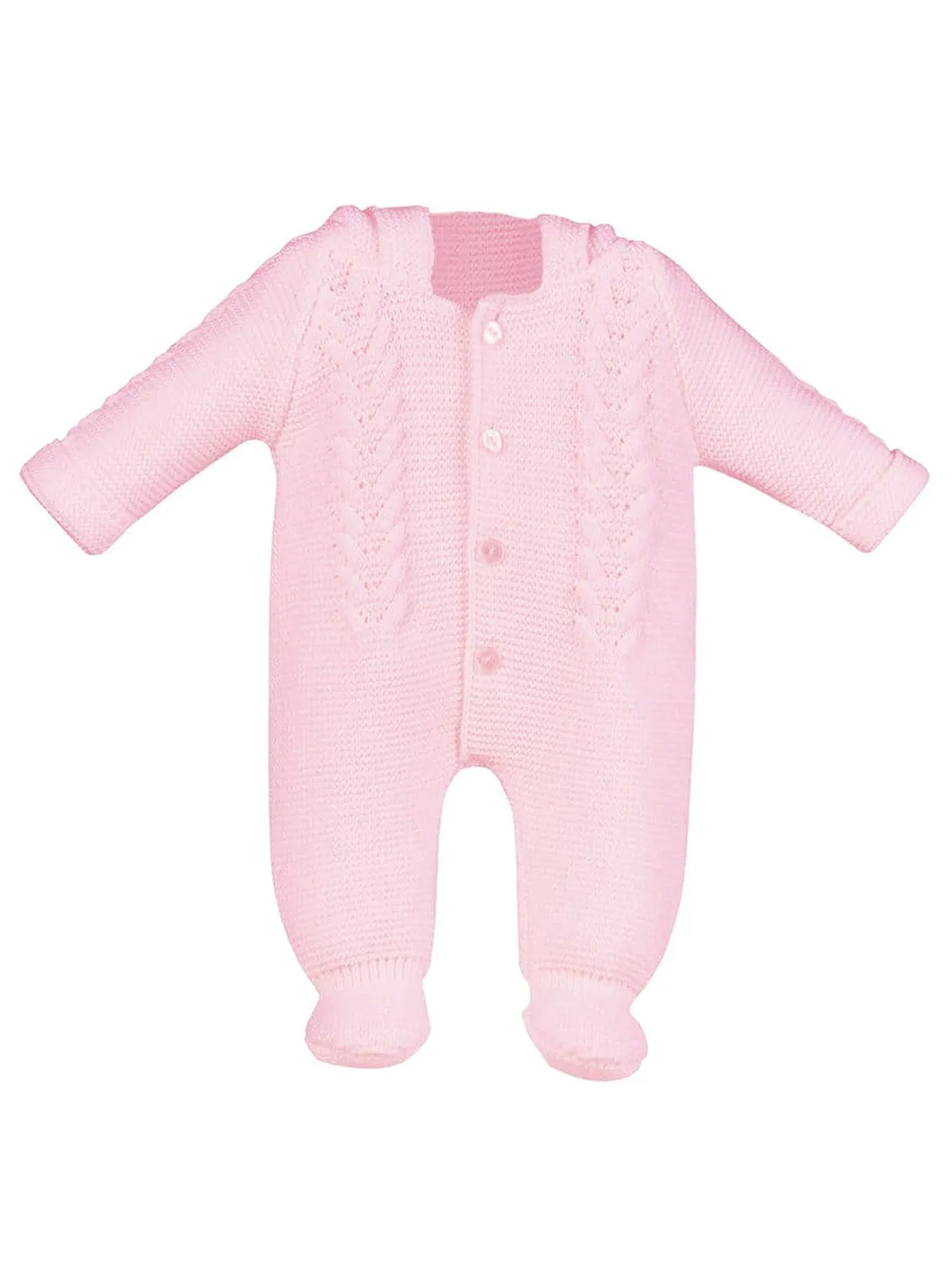 Pink Knitted Pramsuit