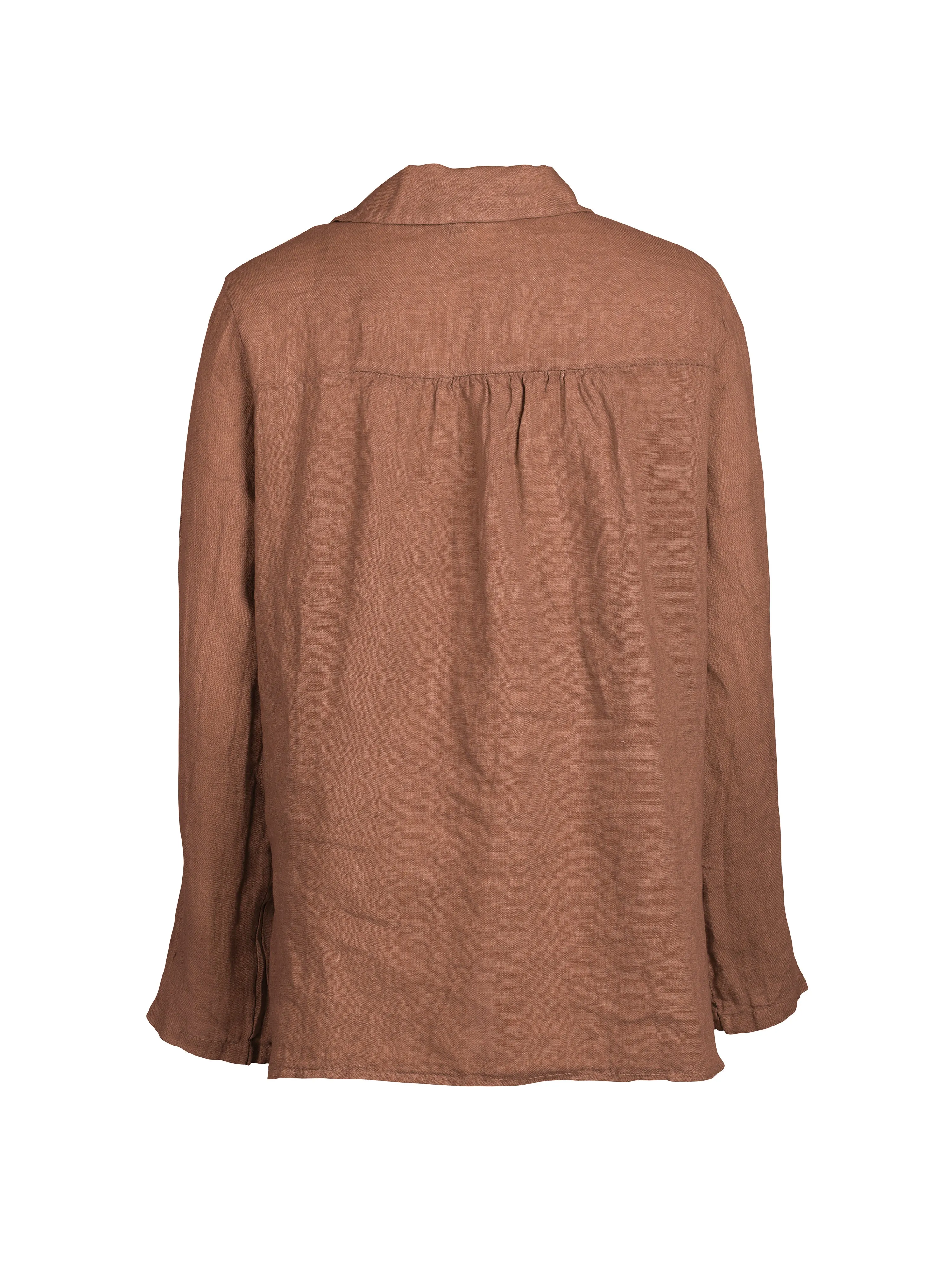 POLETTE linen shirt - Mocca Mousse