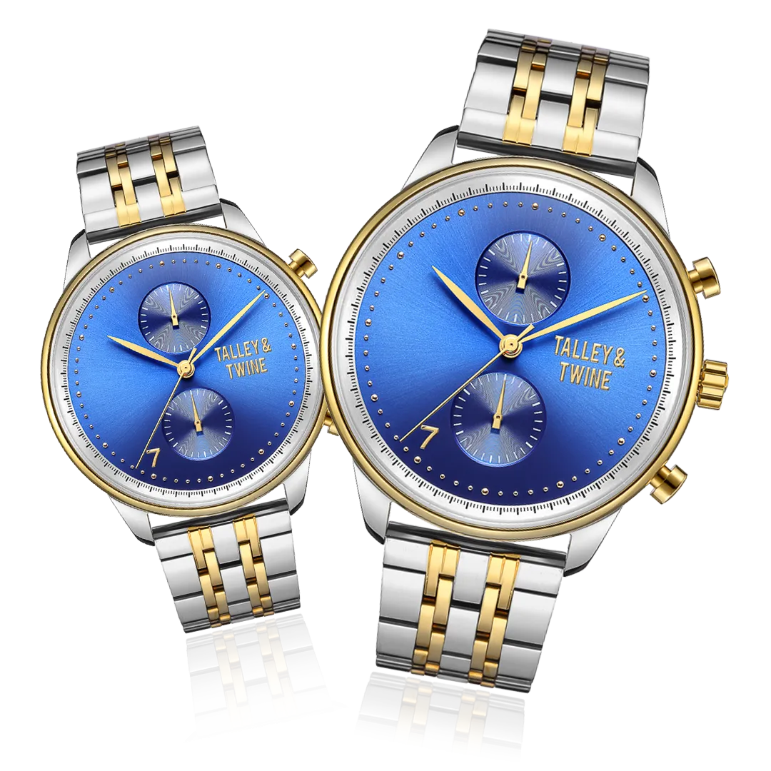 [PRE-ORDER: SHIPS BY 10/18] His & Her Gift Set: Blue, Silver & Gold