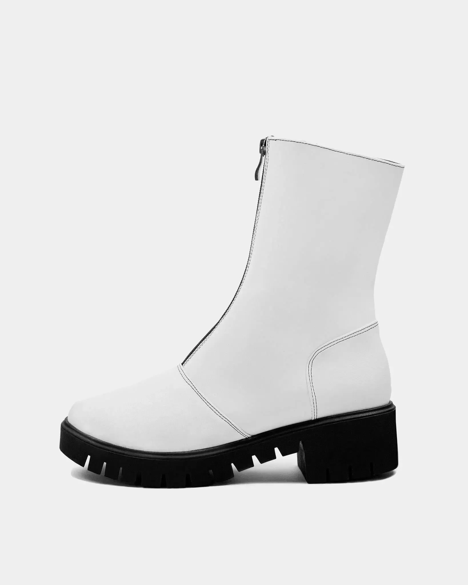 PRE-ORDER Vegan Cyber Boots white cactus leather ankle boots by Bohema