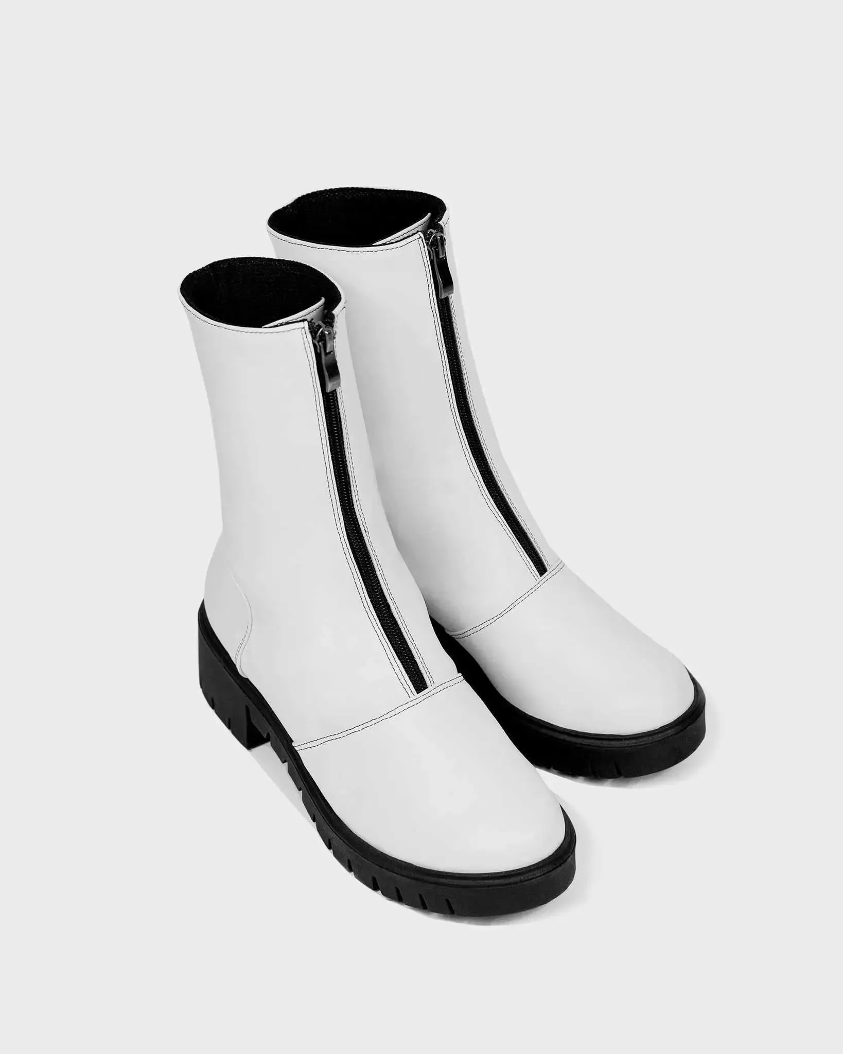 PRE-ORDER Vegan Cyber Boots white cactus leather ankle boots by Bohema