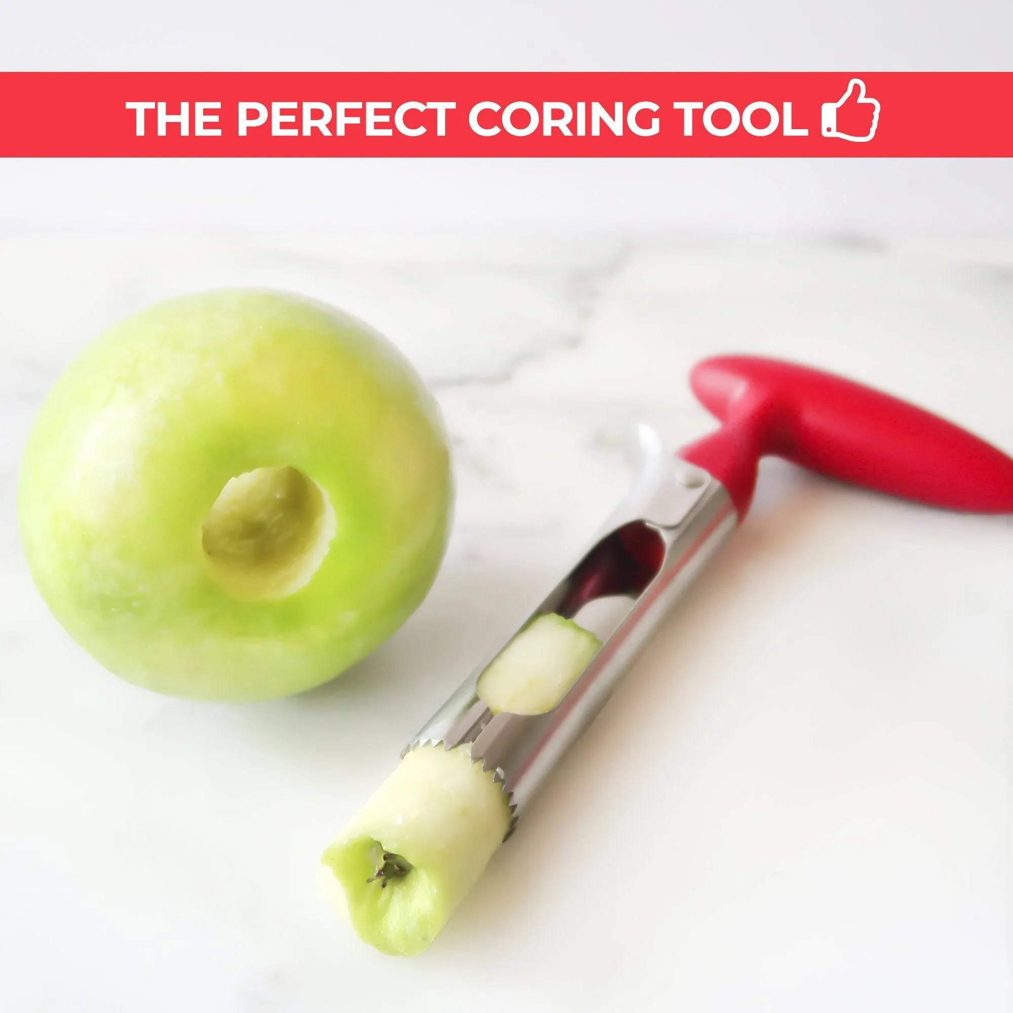 Premium Apple Corer - Easy to Use and Durable Stainless Steel