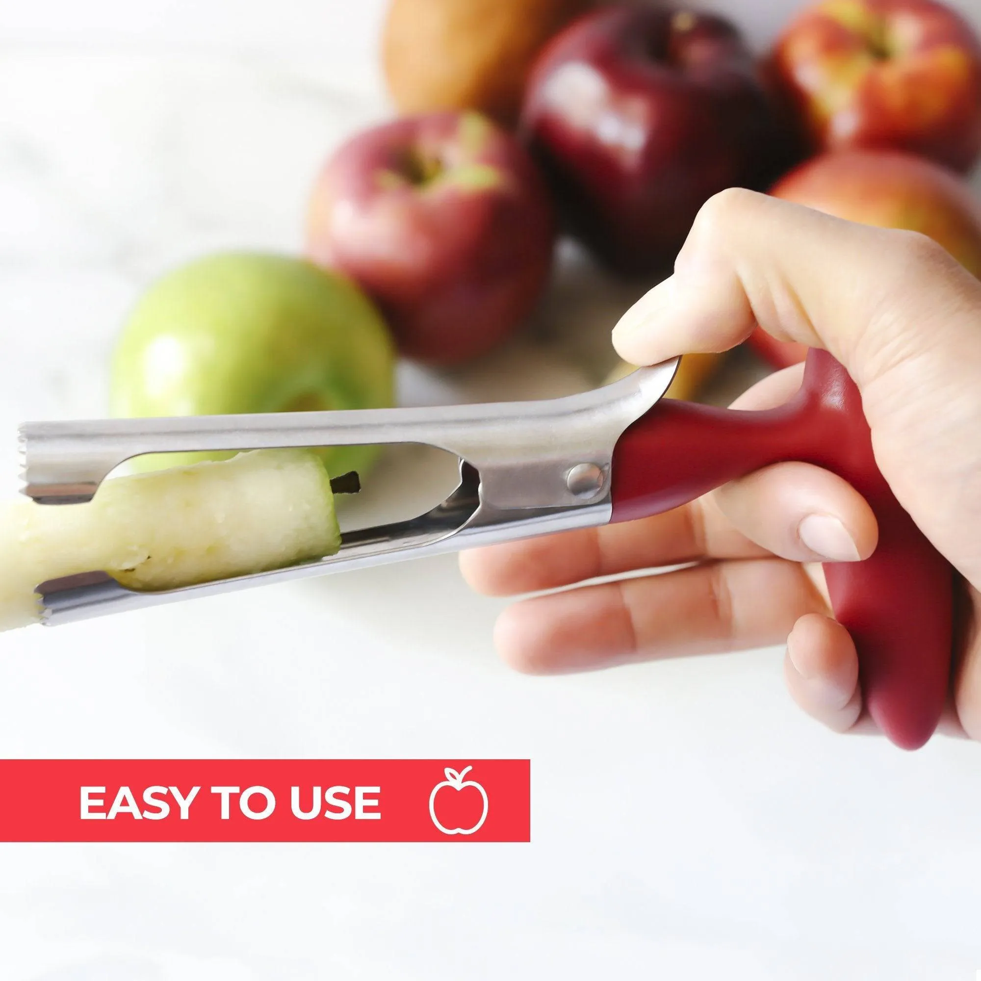 Premium Apple Corer - Easy to Use and Durable Stainless Steel