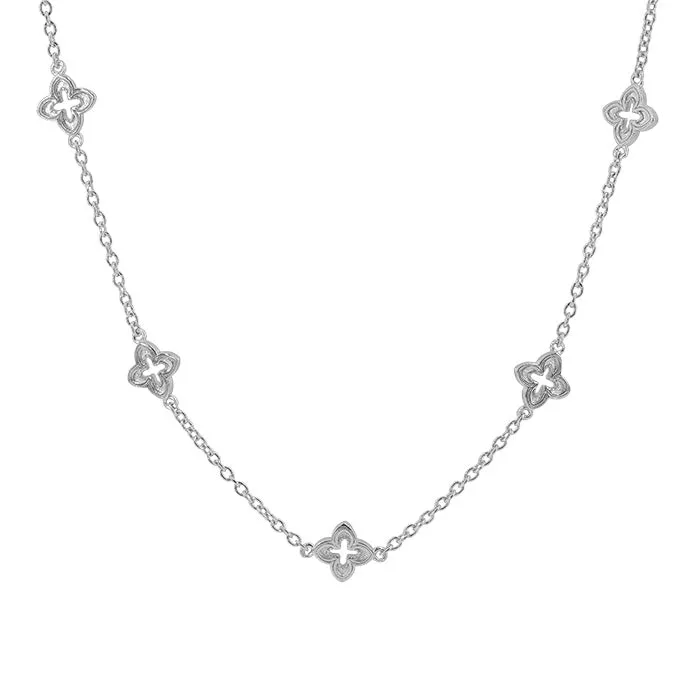 Real silver four leaf clover necklace