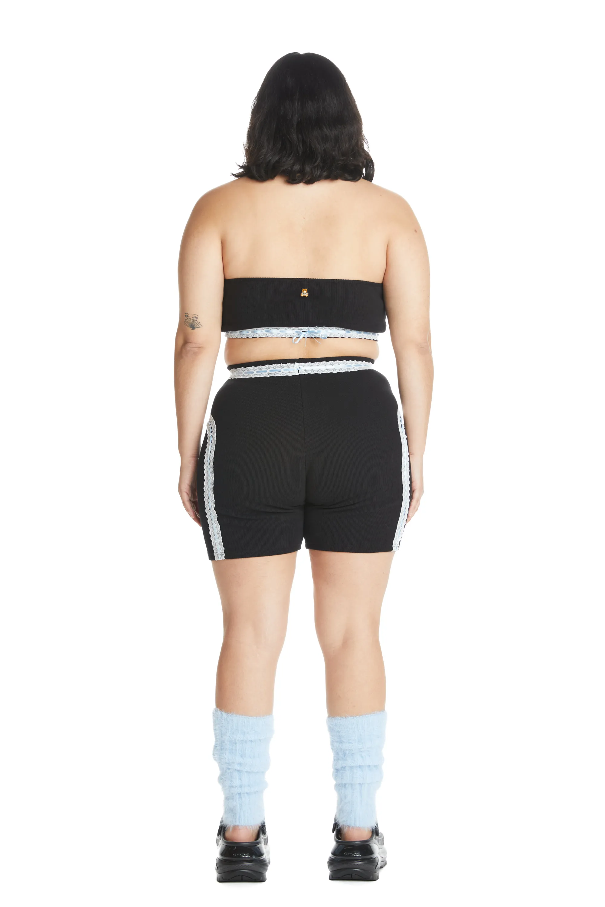 Ribbon Ribbed Bike Shorts