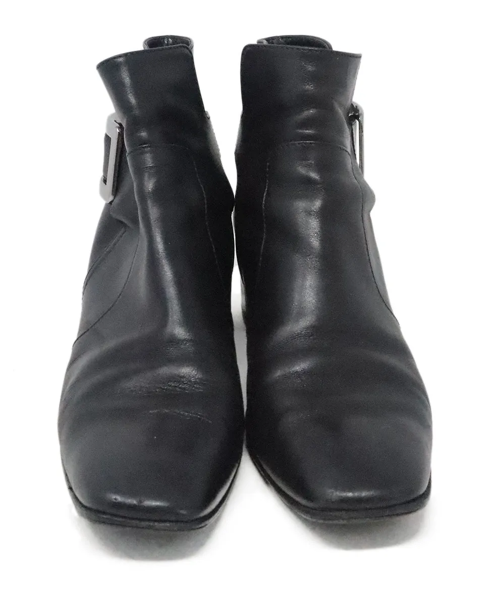 Roger Vivier Black Leather Booties sz 8