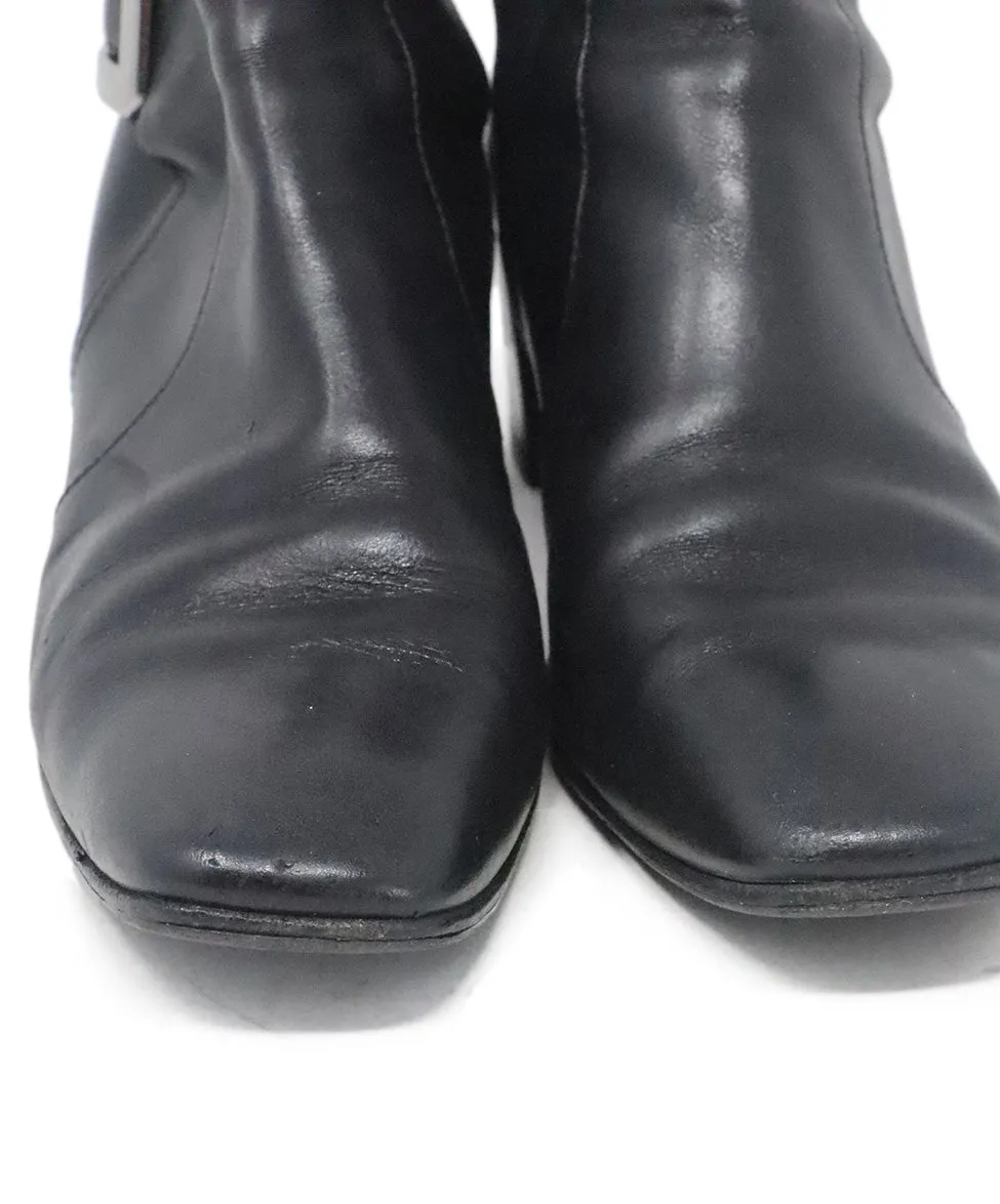 Roger Vivier Black Leather Booties sz 8