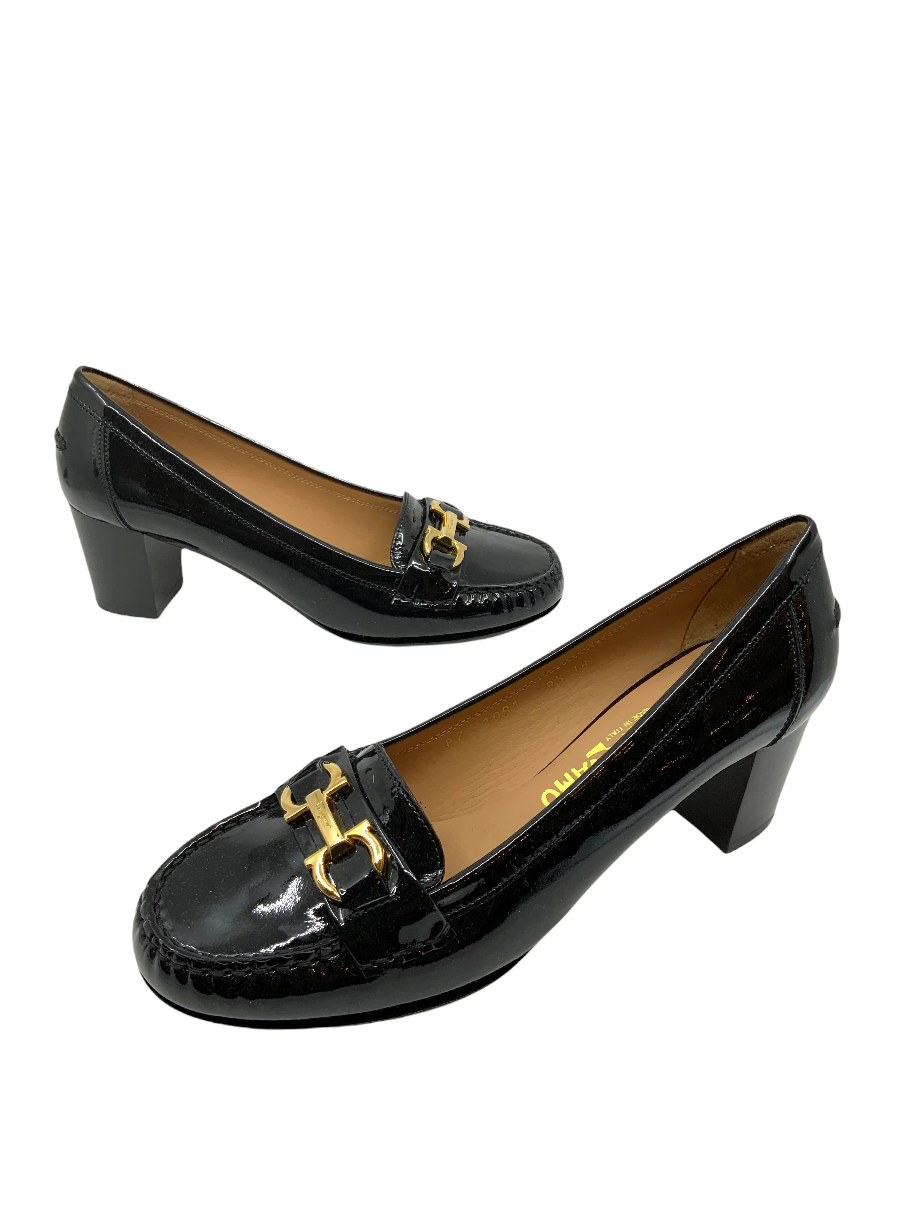 Salvatore Ferragamo Gancini Leather Loafer Pump Size 8.5 NEW