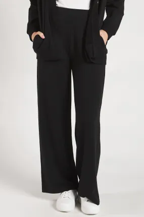 Samira Bamboo Wide Leg Pant - Black