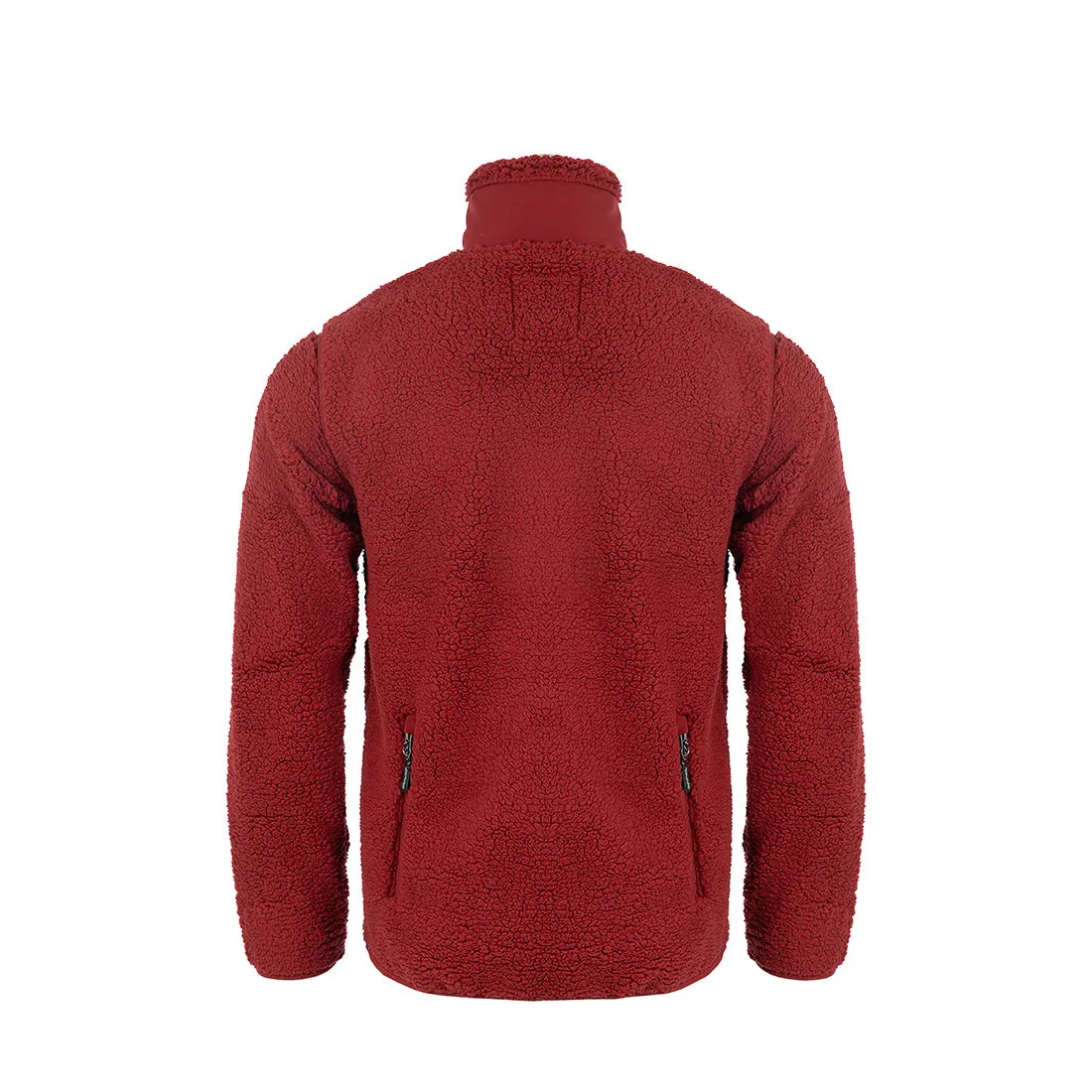 Sherpa Fleece Jacket for Men (Dark Red)