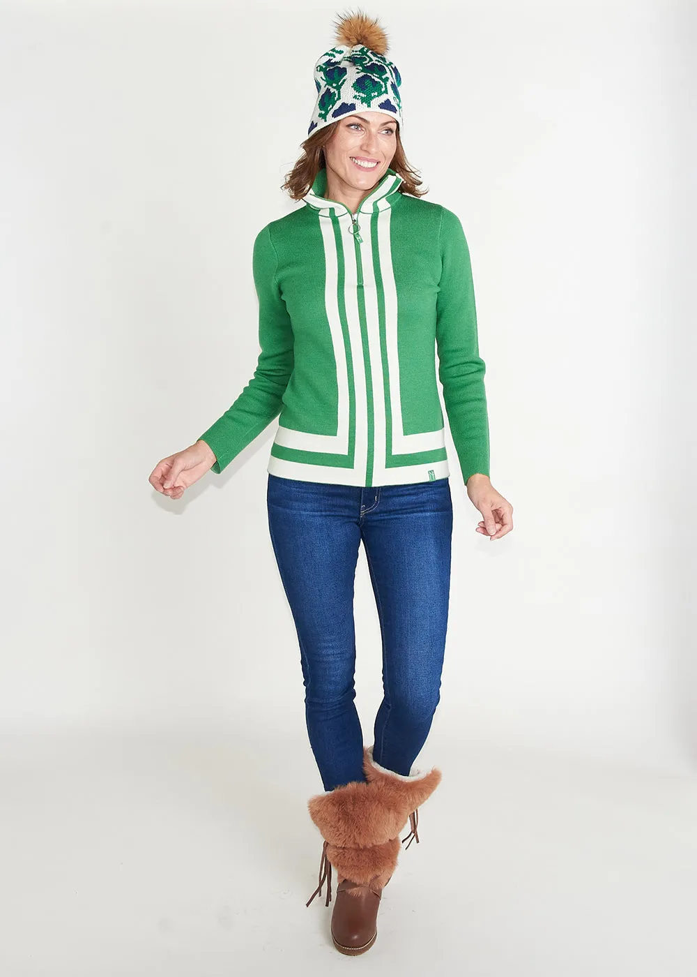 St. Moritz Half Zip - Kelly Green