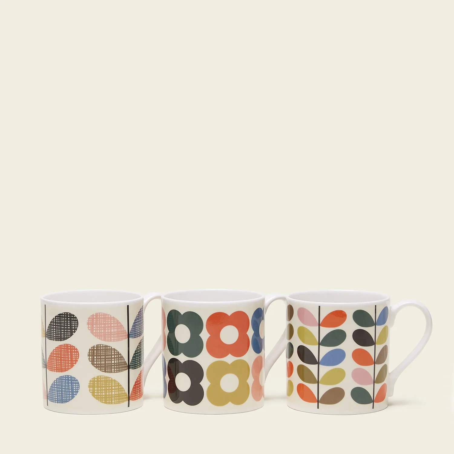 Standard Mug Set of 3 - Modern Classic Stem