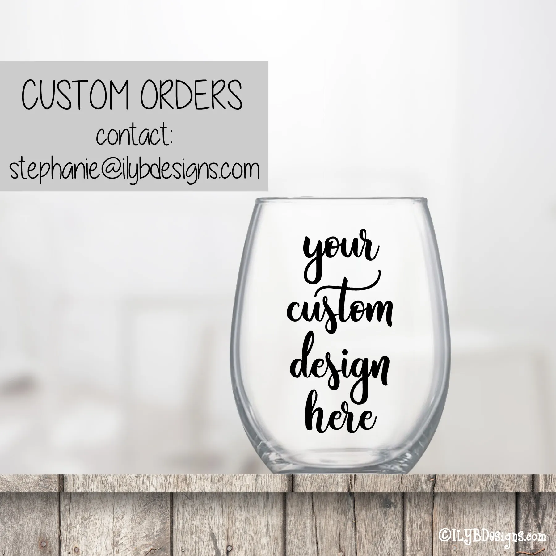 Stemless Wine Glass - Personalized Wine Glass - WINE A LITTLE YOU'LL FEEL BETTER