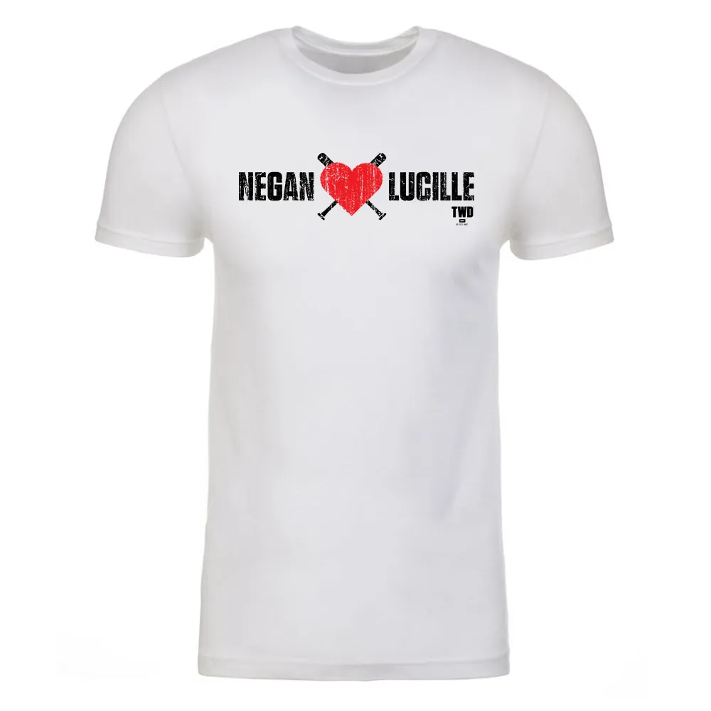 The Walking Dead Negan Heart Lucille Adult Short Sleeve T-Shirt