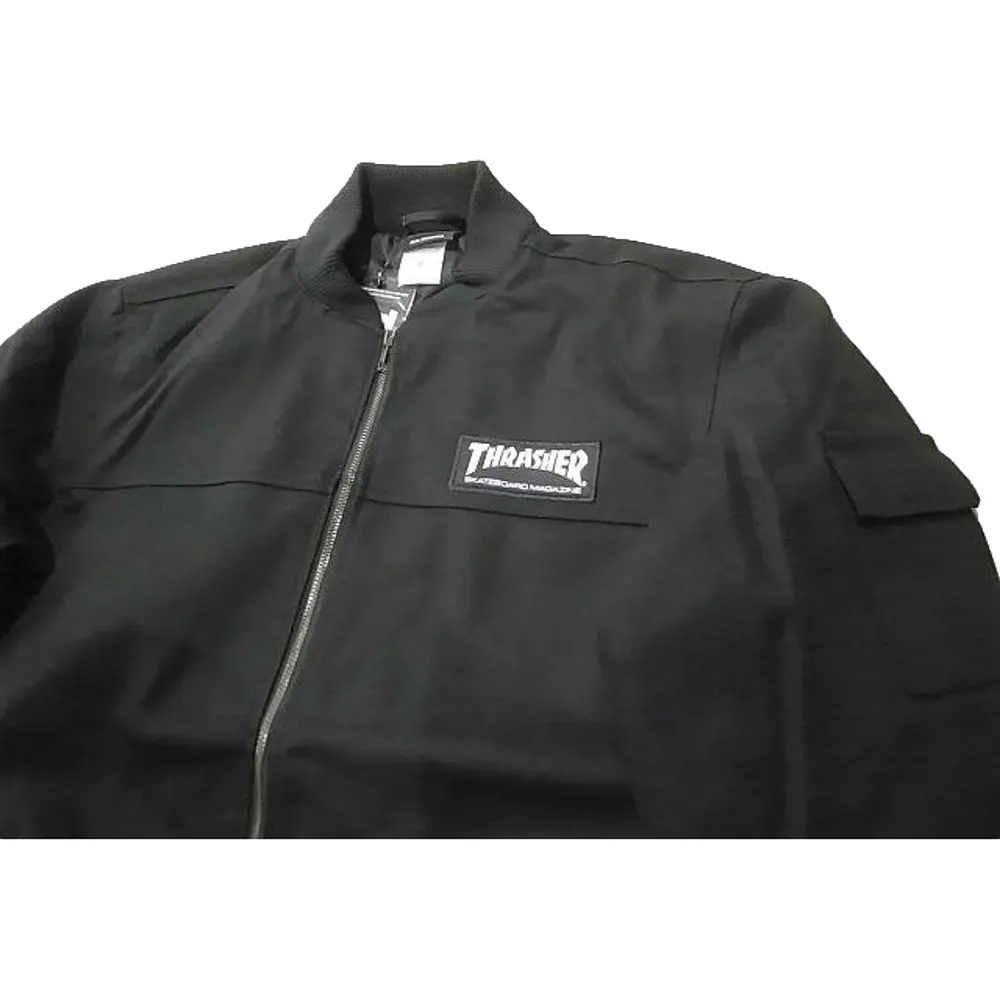 THRASHER(JAPAN) SKATE MAG WORK WEAR BMBER -BLACK