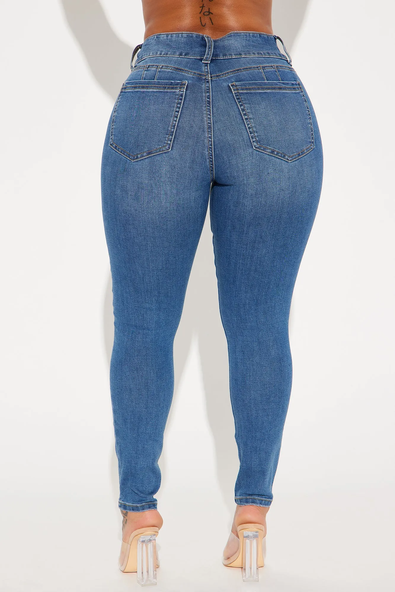 Twice As Nice Stretch Booty Lifting Skinny Jean - Medium Wash