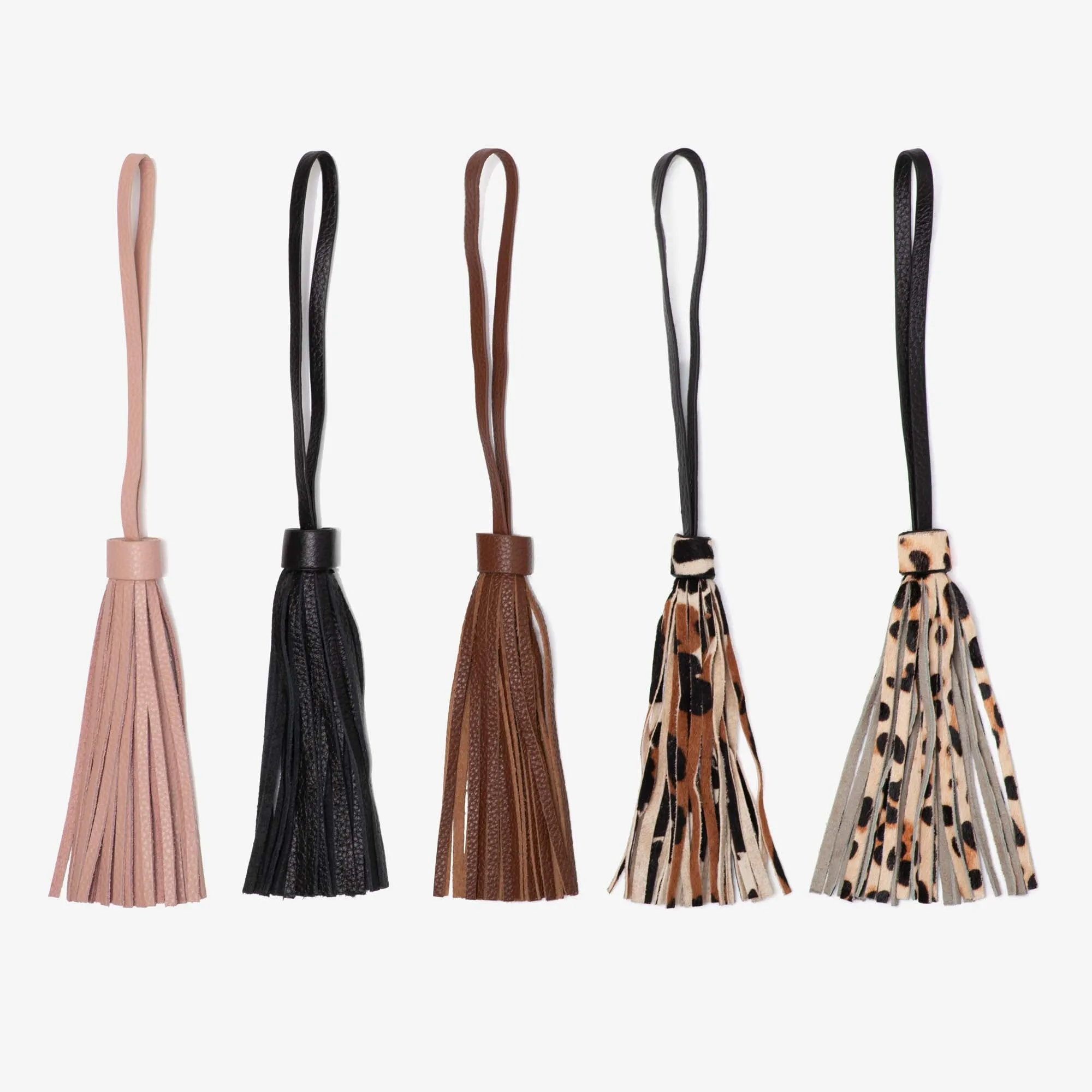 VANCHI Leather Bag Tassel