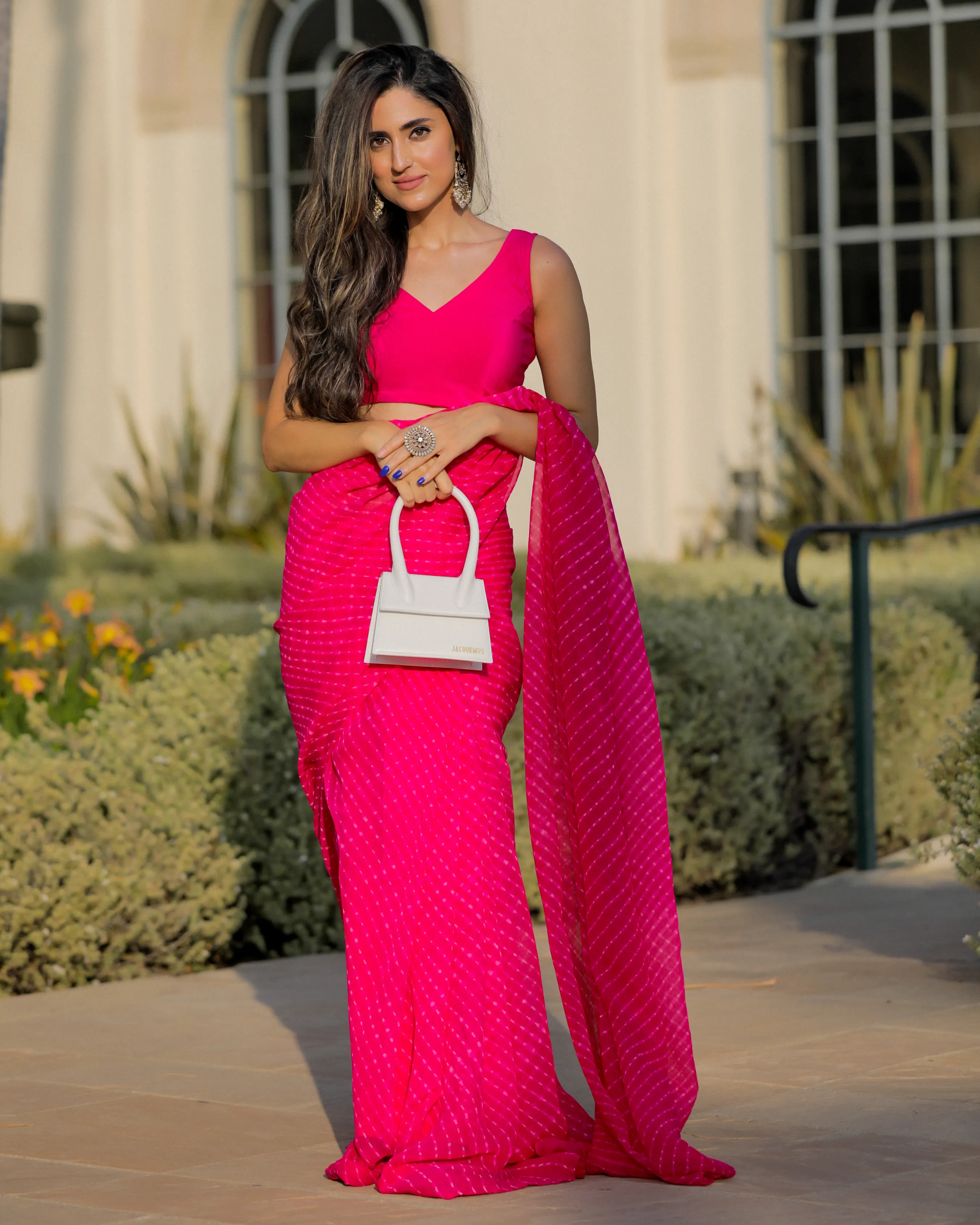 Victoria Bae Leheriya Pure Chiffon Saree