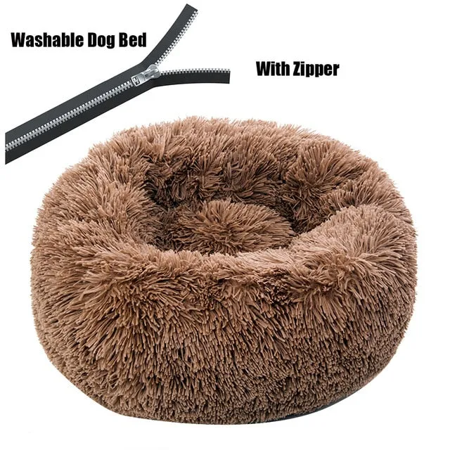 Washable Warm Fluffy Dog Bed