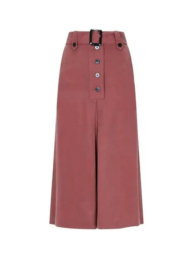 Women s Square Belt Lyocell Skirt Brick