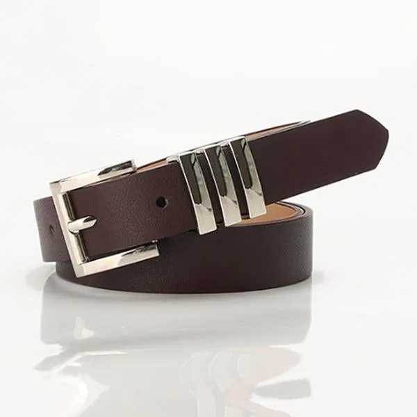 Women'S All-Match Classic Square Pinhole Belt 43668839C