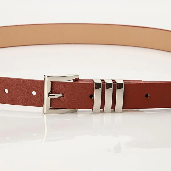 Women'S All-Match Classic Square Pinhole Belt 43668839C