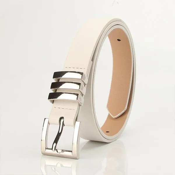 Women'S All-Match Classic Square Pinhole Belt 43668839C