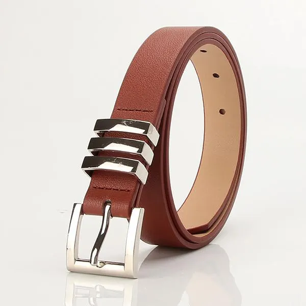 Women'S All-Match Classic Square Pinhole Belt 43668839C