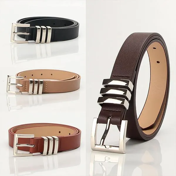 Women'S All-Match Classic Square Pinhole Belt 43668839C