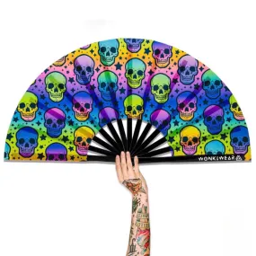 XL Festival Fan - UV Reactive, Skulls Trick or Treat