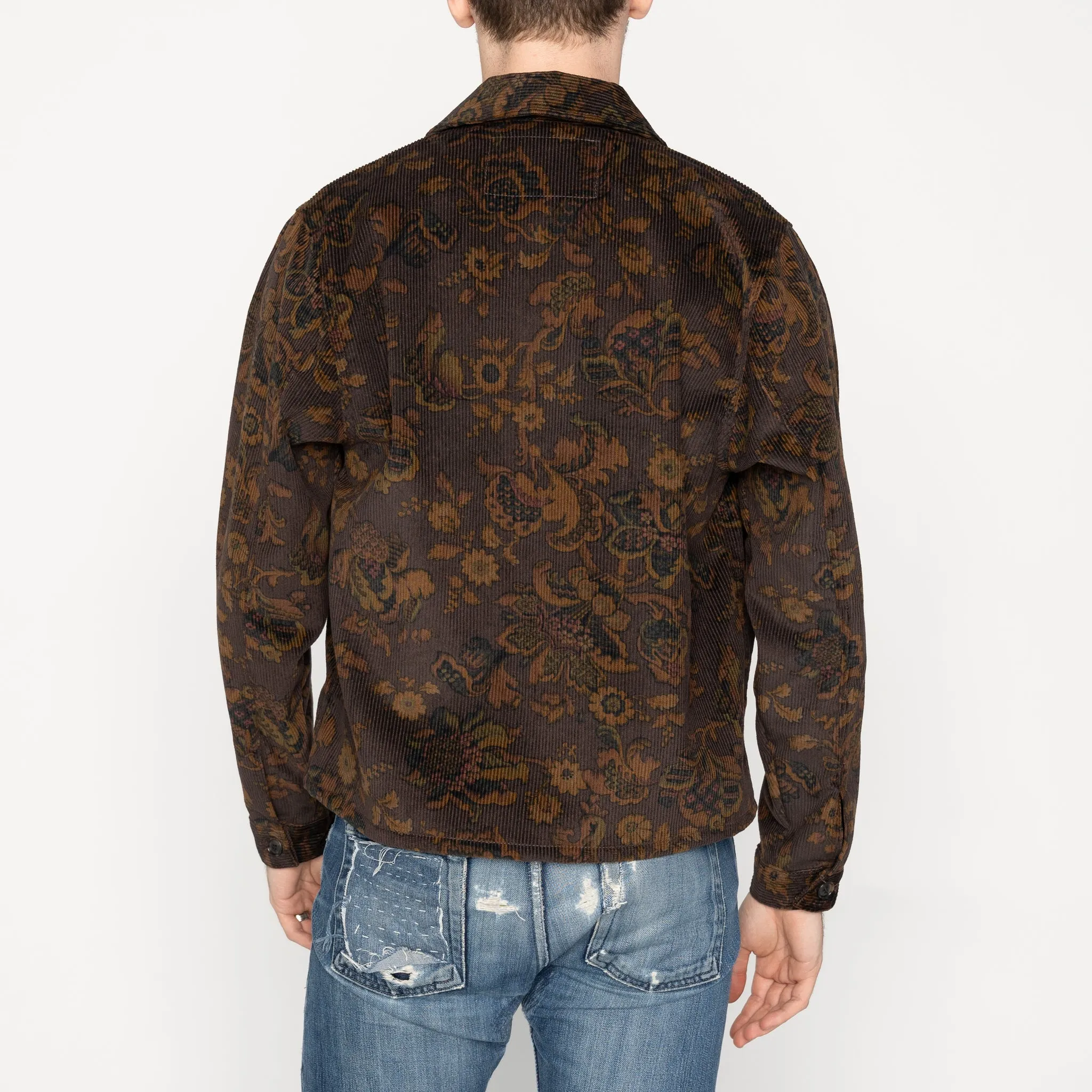 Zip Jacket - Paisley  Corduroy - Brown