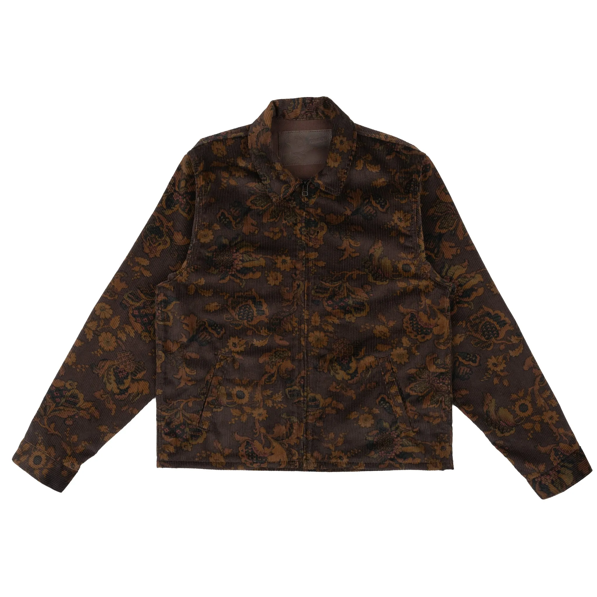 Zip Jacket - Paisley  Corduroy - Brown